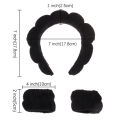 3pcs Spa Headband For Washing Face Wristband Set Sponge Makeup Headband Wrist Towels Bubble Hairband For Women Hair Accessories Yao Store. 