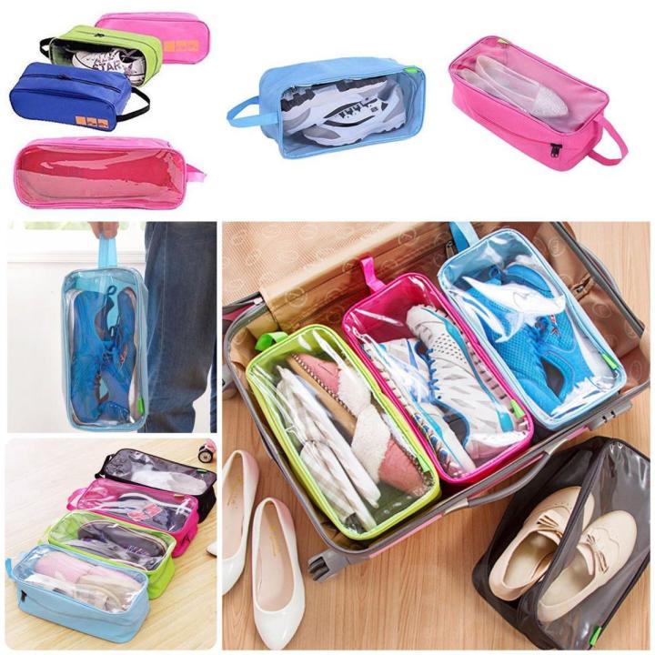 Pack of 05 - Shoe Bag, Travel Shoes Organizer Storage Bag, Shoes Organizer Bag, Shoe Hand Carry Bag (Random Color)