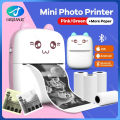 Pocket Inkless Mini Printer - Thermal Portable Bluetooth Wireless Mini Printer For Kids - For Photo, Picture, Office Receipt, Label Note, QR Code - Compatible With IOS & Android - Pink & Blue - Budget Finds. 