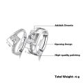 Couple Ring/Silver/Zircon/Imported/Men/Women. 