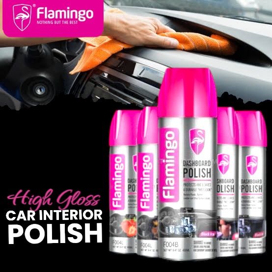 Flamingo Car Dashboard Polish High Gloss Leather and Tyre Wax / Plastic Restorer for Car and Bike