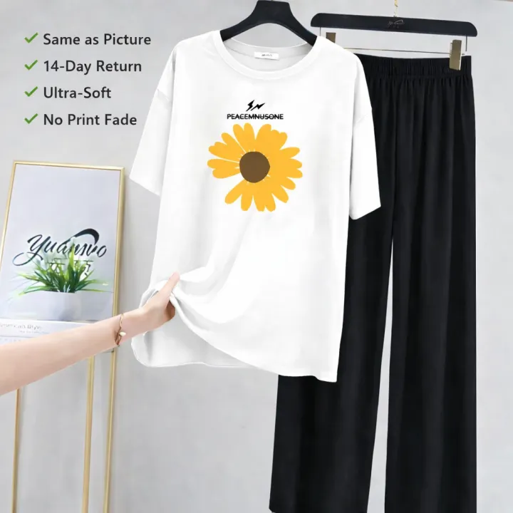 Not-Just-Nighty%20Cotton%20Jersey%20Pajama%20Set%20for%20Women%20S%E2%80%93XL%20&%20Girls%207%E2%80%9314%20Years%20%7C%20Sunflower%20Summer%20Sleep,%20Lounge%20&%20Home%20Wear%20-%20Image%202