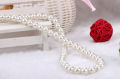White 8mm Faux Pearl Beads Necklace. 