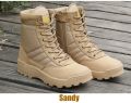 Long Outdoor Boots Breathable Desert Hiking DMS, Desert hiking boots, outdoor boots, breathable boots, mid-calf boots, microfiber boots, PU lining, lace-up desert boots, rubber outsole boots, hiking footwear, beige boots, black boots. 