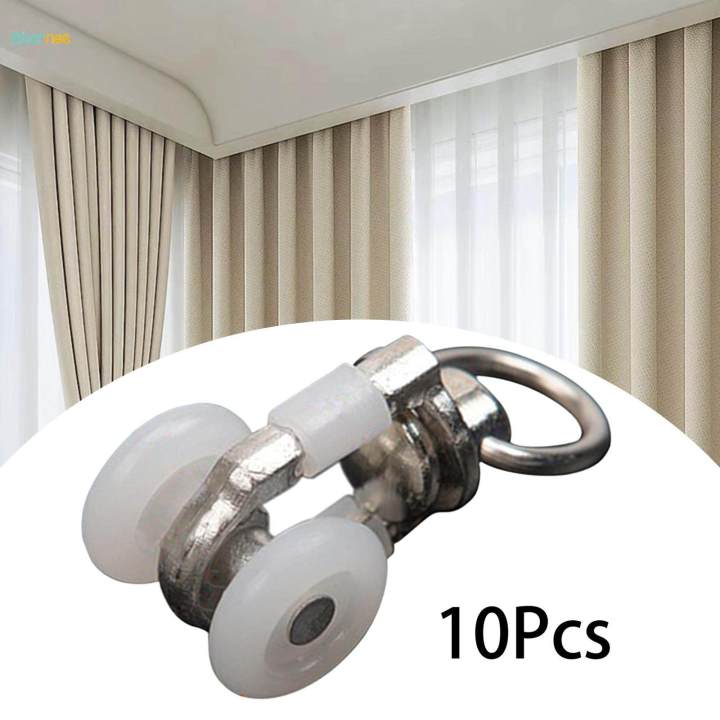 10Pcs Curtain Track Gliders Bedroom Door Curtains Curtain Rail Track Pulley