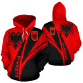 3D Print Albania Armor Graphic Hoodies Casual Long Sleeve Pullovers Sweatshirts For Women Men Oversized Tracksuit Streetwear Top. 