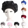 【DM bag factory Store】Silk Women Sleep Shower Cap Bath Towel Hair Dry Quick Elastic Hair Care Bonnet Wrap Hat. 