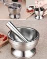 Stainless Steel Metal Mortar Salt And Pestle. 