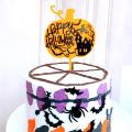 Happy Halloween Acrylic Cake Topper Cake Golden Silvery Letters Resuable Topper Cupcake Dessert Decor Supplies. 