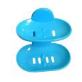 Double Soap Dish Strong Suction Cup Soap Holder Bunk Water Bath Storage Basket for Kitchen Bathroom. 