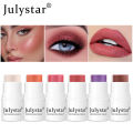 Julystar Lazy High-Gloss Repairing Sun Red Rouge Pearl Creamy Matte Blush Stick - 9004-002. 