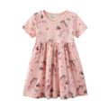 Jumping Meters Summer Princess Girls Dresses Animals Cats Party Birthday Frocks Children's Costume Dots Dress. 
