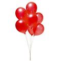 Romantic Happy Anniversary Surprise for Husband, Wife with Heart Shape Balloons, Happy Anniversary Letters, and Golden and red Balloons and Fairy Light. 