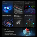 Edifier Hecate G4K Premium Gaming Mechanical Keyboard - Three-Mode Connectivity, Gasket Mounted, Customizable RGB Lighting, High-Performance Mechanical Switches, Ergonomic Design, Anti-Ghosting, Macro Programming, Durable Build Quality, Multimedia Control. 