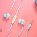 Q17 Creative Donut Holder In-Ear Headphones Cute Cartoon Donut Voice Headphones. 