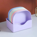 10 pcs Multi-function Elliptical Spit Bone Plate Set – Food Grade Plastic Household Dining Plates. 