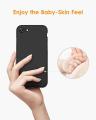 IPHONE 7 MATTE BLACK FLEXIBLE TPU CASE SLIM COVER - SHOCKPROOF. 