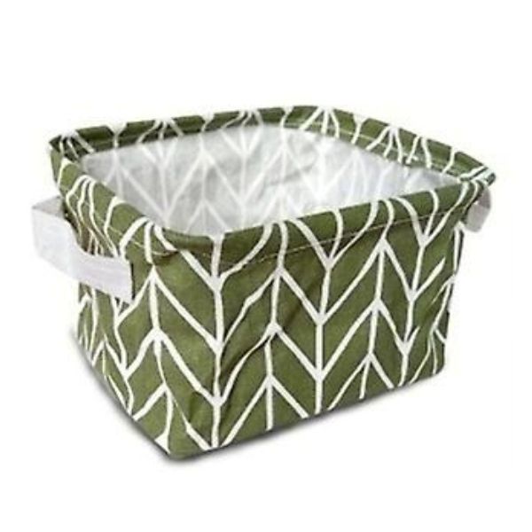 Folding Cotton Fabric Waterproof Laundry Basket Dirty Clothes Toy Mini Storage Basket - Multi Design And Color