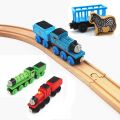 [ETOP] Thomas and Friends Wooden Train Set Wood Magnetic Trains Toy Kids Children Gift 3-8 Years Old Toys. 