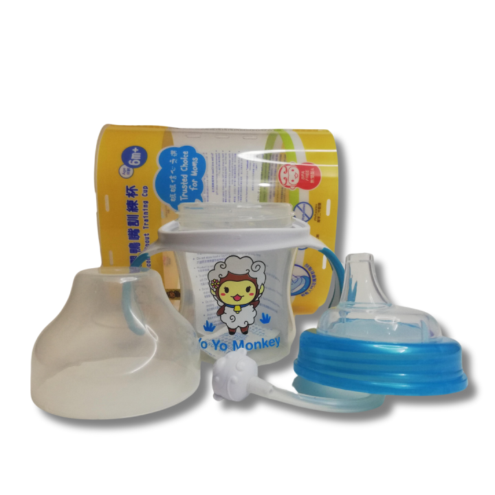 Sheep%20Print%20Baby%20Silicon%20Spout%20Training%20Cup%20Easy%20move%20into%20Baby%20Spout%20Step%20with%20Handle%20and%20straw%20Age%206%20month%20+%20140ml%20%205oz%20-%20Image%202
