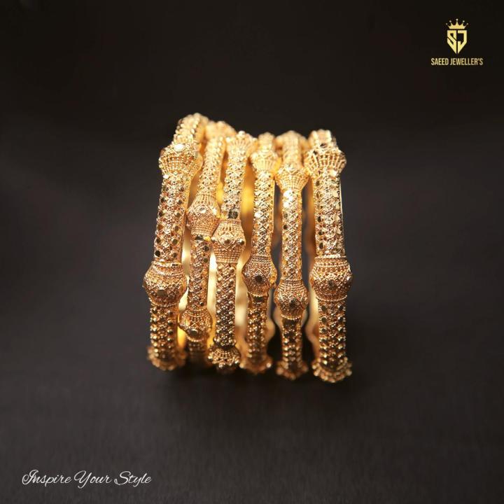 Bangles (6Pcs) Artificial Bangles (Chuddiya) Bangles For Girls Fancy Bangles/Kangan Jewellery Women Bracelets & Bangle For Women Coloured Gold Design Bangle/Kangan