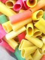 Colorful Small Size Pipe Papad 125 grams ] Snacks | Papad | Uncooked | papd snacks uncooked papad chips papad fry papar uncooked. 