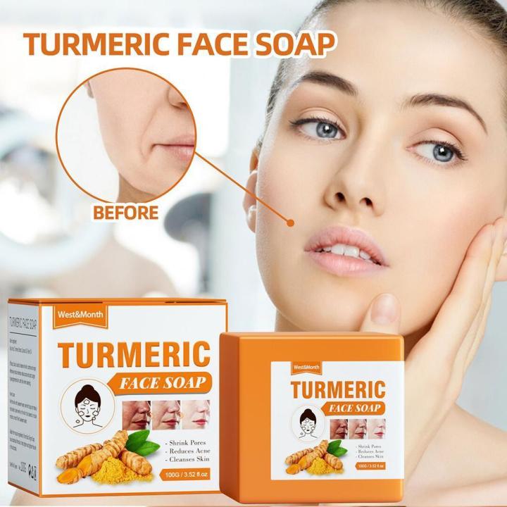 Natural Turmeric Soap Oil Control Soap Face Body Brightening Body Wash Cleanses