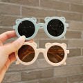 New Cute Cartoon Bear Sun Glasses Kids Round Sunglasses Boys Girls Vintage Sun Glasses Trendy Goggles Eyewear Children Fashion. 