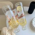 Good day Xiaohongshu's same style high-looking time scale cup transparent plastic cup leak-proof simple internet celebrity water cup 500ML. 