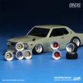 BNDS New 1/64 Alloy Wheels Rubber Tires Design SSR STAR SHARK Rims Modified Parts JDM VIP Style for Model Vehicle 4pcs Set. 