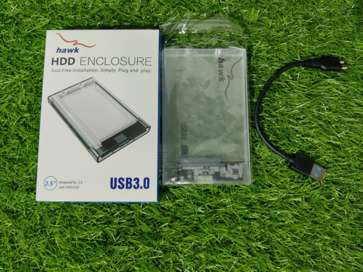HAWK 2.5″ HDD CASE 3.0 External Case CRYSTAL -  USB 3.0 SATA External 2.5 inch HDD Hard Drive Enclosure Disk Case Box For PC LAPTOP HDD SSD CASE | Case | HDD Case | Hard Drive Case | Hard Drive | SSD case | External Case External HDD SSD case| Transparent