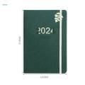 2024 Planner Personal Organizer PU Cover A5 Thick Paper Portable Monthly Planner for New Year Travel. 
