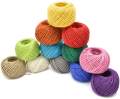 12 Rolls 50 Yards/45 Meters/150 Feet Jute Twine DIY Hemp Rope Linen Cord Jute Thread Yarn Decor Supplies Multicolor 2mm. 