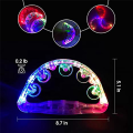 1 Piece Musical Flashing Handheld Percussion Instruments Plastic+Metal LED Tambourine for Adults - Light Up Tambourine with Batteries Included. 