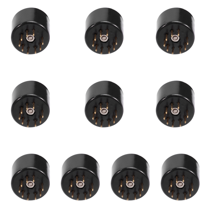 JDXHLAU 10PCS 9Pin Tube Socket Test Saver for 6DJ8 12AX7 ECC83 12AU7 ECC82 EF86 6922 5670 Audio Amplifier