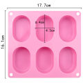 Silicone soap mold 6 even rectangular soap silicone cake mold handmade cold soap mold rectangular soap mold. 