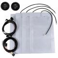 HIGH QUALITY 2 SEATS 12V UNIVERSAL HEATED SEAT HEATER KIT CARBON FIBER ROUND HI LO SWITCH SET. 
