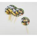 JUNGLE THEME CUPCAKE TOPPER - PACK OF 10 CUPCAKE TOPPERS - JUNGLE PARTY CUPCAKE TOPPERS. 