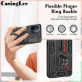 For Redmi 12C case Hidden bracket with hard armor full protection case For Mi Xiaomi Redmi 12C Back cover. 