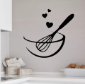Kitchen 3D Wall Sticker Ideal for Your Kitchens Decoration | Spoon Wall Sticker Fork And Fry Pan Style | Wall stickers for kitchen waterproof | 3D Modern Home Decor Wall Decals Decoration Black Colour In 12 Inches Size By Diameter. 