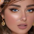 Imported Comfort Contact Lens Jewel Series With Free Solution Kit Eye Makeup- Shade: Gray Brown  Aqua Blue  Sky Blue  Green Violet Specially For Dark Eyes Girls And Boys. 