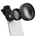 Universal Mobile Phone Lens 2 in 1 Universal 37mm 0.45X 49UV Wide Angle Macro Cell Phone Camera Lens Kit Phone Accessories-Golden. 