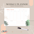 "Weekly Planner A4 Size Laminated - Planner Notebook & Journal - Ideal for Students, Professionals, and Girls - Plan Your Week with Our Planner Diary & Notepad". 