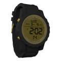 18K Ronaldinho Watches Men's Carbon Gold Digital Watch, Black/Gold/Gold Accents. 
