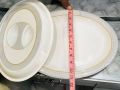Tray - Rice Tray with Cover - Rice Serving with Cover Tray High Quality Double Glazed Melamine Tray Size  (Free Rice Serving Spoon). 