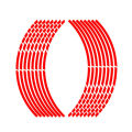 Reflective Motorcycle Rim Stripe Wheel Tape Sticker / Cut Style Ring Glowing Sticker / YAMAHA / Universal - RED. 