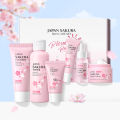 LAIKOU Sakura Skincare Set Lighten Blemishes Serum Moisturizer Fade Dark Circle Eye Cream 4PCS/5PCS/6PCS/8PCS. 