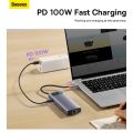 Baseus Laptop Docking Station Dual Monitor, 9 in 1 USB C HUB with 2 HDMI 4K, 100W PD, SD/TF Card Reader, Type C Multiport Adapter for MacBook/HP/Lenovo. 