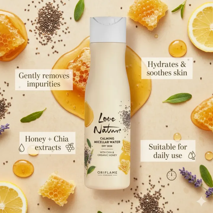 Oriflame%20Love%20Nature%20Calming%20Micellar%20Water%20with%20Chia%20&%20Organic%20Honey%20150ml%20%E2%80%93%20Gentle%20Cleansing,%20Hydrating%20&%20Soothing%20Face%20Cleanser%20for%20Dry%20Skin%20-%20Image%202