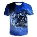 casual hip-hop 3D printing animal/anime sleeve round neck T-shirt 3D pattern hip-hop personality T-shirt for men and women. 
